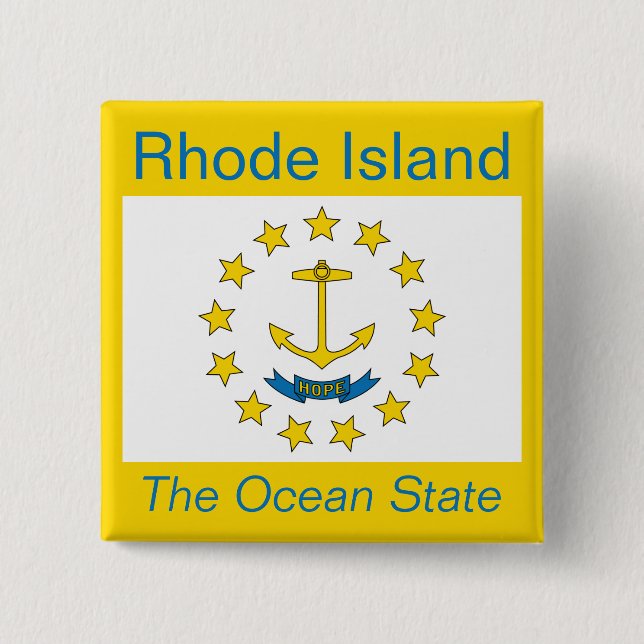 Rhode Island Flag Button (Front)