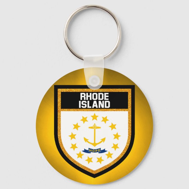 Rhode Island Flag Key Ring (Front)