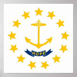 Rhode Island Flag Poster