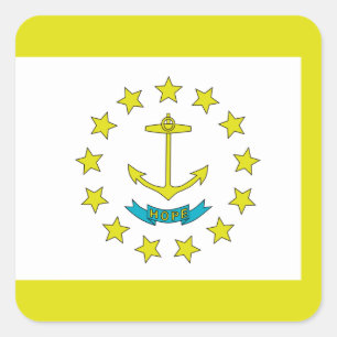 Rhode Island flag Square Sticker