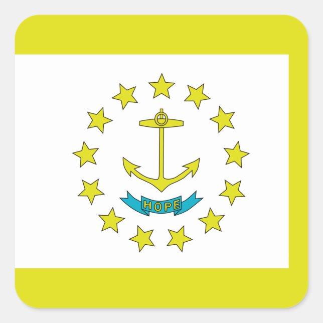 Rhode Island flag Square Sticker (Front)