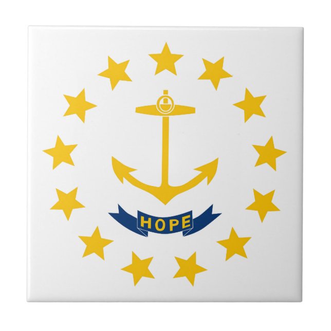 Rhode Island Flag Tile (Front)