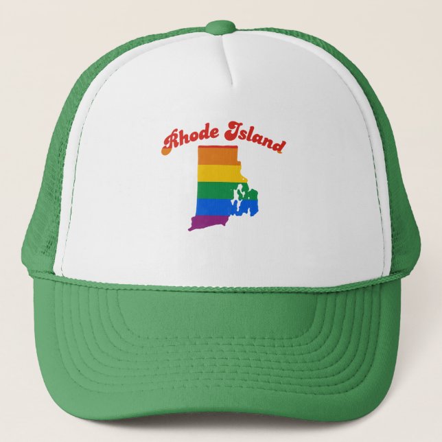 RHODE ISLAND GAY PRIDE TRUCKER HAT (Front)