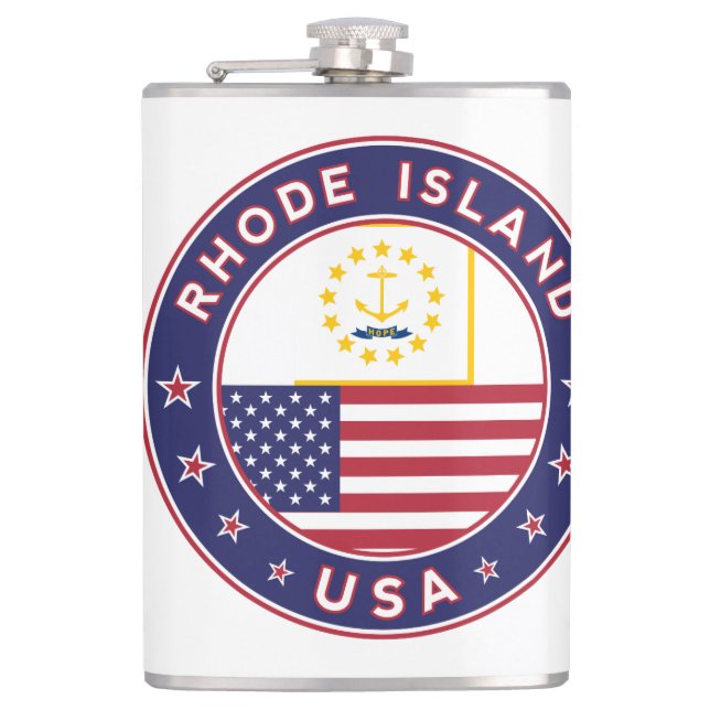 Rhode Island Hip Flask (Front)