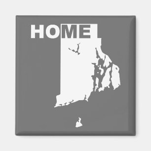 Rhode Island Home Away From State Fridge Magnet