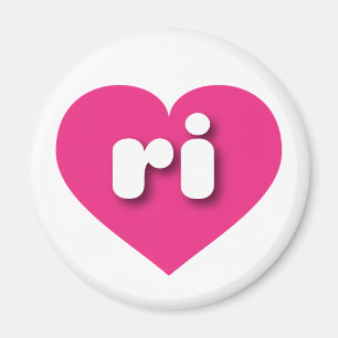 Rhode Island hot pink heart - I love ri Magnet