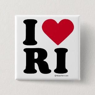 RHODE ISLAND - "I LOVE RI" "I LOVE RHODE ISLAND" 15 CM SQUARE BADGE