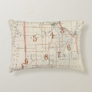 Rhode Island index map Decorative Cushion