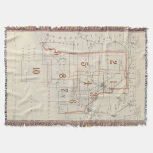 Rhode Island index map Throw Blanket