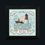 Rhode Island  Lighthouse Gift Box<br><div class="desc">Rhode Island Lighthouse gift box by ArtMuvz Illustration. Matching Lighthouse apparel, Lighthouse t-shirts, Lighthouse gifts. Lighthouse t-shirt, lighthouse collector apparel.Lighthouse gifts are a great way to show someone you care, especially if they love the ocean, the coast, or lighthouses themselves. Lighthouses are iconic symbols of hope, guidance, and safety, and...</div>