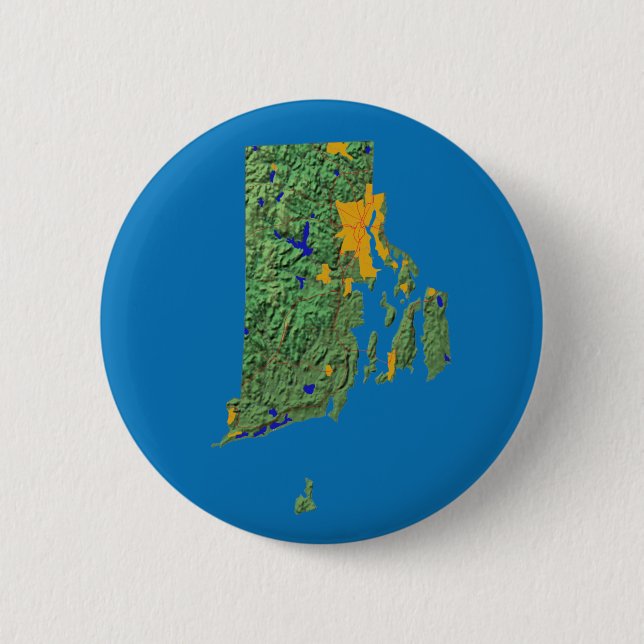 Rhode Island Map Button (Front)