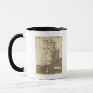 Rhode Island Map by Arrowsmith Mug