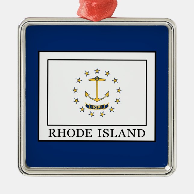 Rhode Island Metal Tree Decoration (Front)