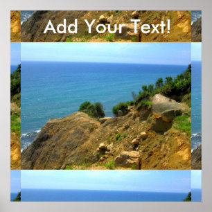 Rhode Island Mohegan Bluffs Poster