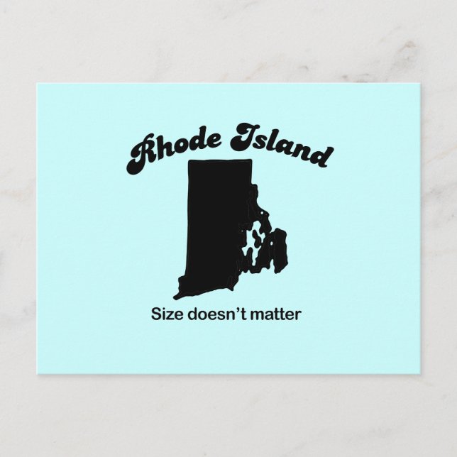 Rhode Island Motto - Size doesn't matter Postcard (Front)