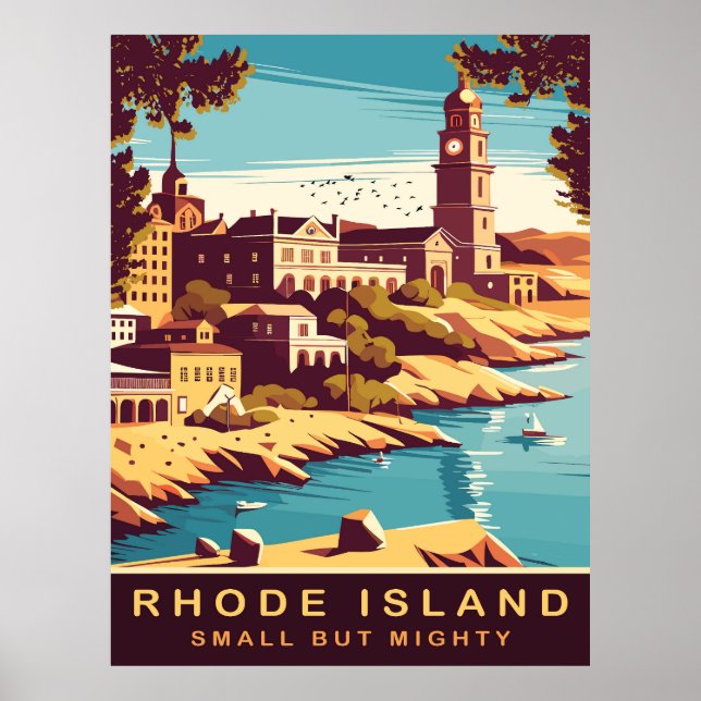 Rhode Island, New England, City by the Coast,  Poster (Front)