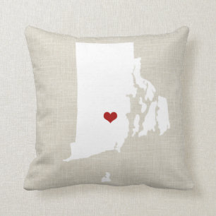 Rhode Island New Home State Pillow 16" x 16"