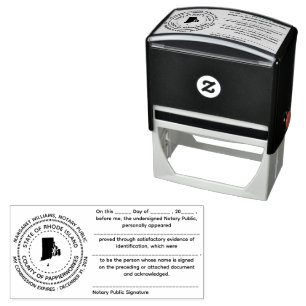 Rhode Island Notary Public Acknowledgement Stamp