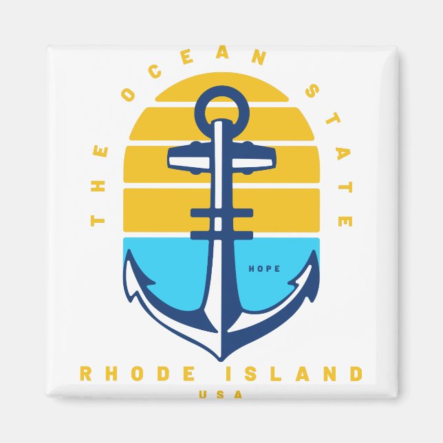 Rhode Island Ocean State Magnet (Front)