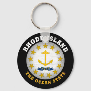 RHODE ISLAND OCEAN STATE STATE FLAG KEY RING