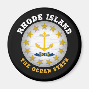 RHODE ISLAND OCEAN STATE STATE FLAG MAGNET