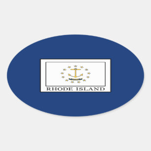 Rhode Island Oval Sticker
