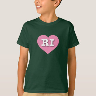 Rhode Island Pink Heart - I love RI T-Shirt