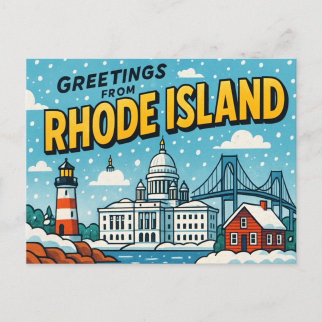 RHODE ISLAND Postcard (Front)