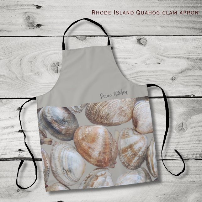 Rhode Island Quahog Clams Coastal Apron (Represent Rhode Island with their signature Quahog Clams!! )