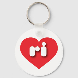 Rhode Island red heart - I love ri Key Ring