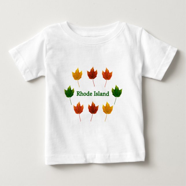 Rhode Island (red maple leaves) Baby T-Shirt (Front)