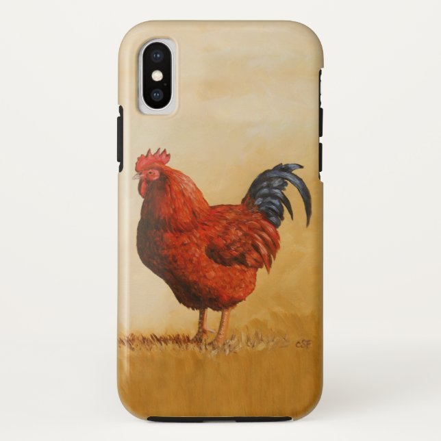 Rhode Island Red Rooster Chicken Case-Mate iPhone Case (Back)