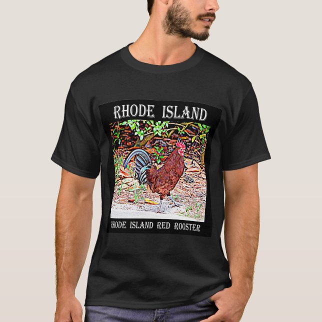 Rhode Island Red Rooster T-Shirt (Front)