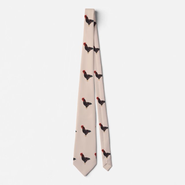 Rhode Island Red Rooster Tie (Front)