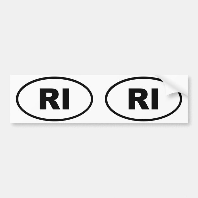 Rhode Island RI oval Bumper Sticker (Front)