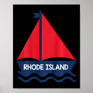Rhode Island Sailing Boat Boys Girls Toddler  Poster