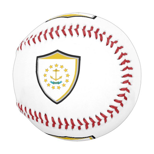 Rhode Island shield flag baseball (Front Right)
