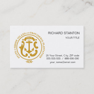 Rhode Island sign Business Card