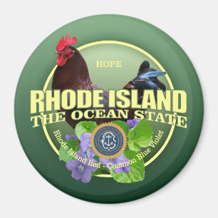Rhode Island State Bird & Flower Magnet