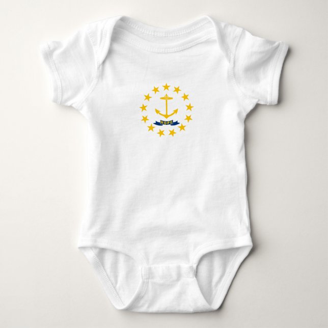 Rhode Island State Flag Baby Bodysuit (Front)