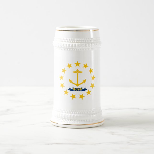 Rhode Island State Flag Beer Stein (Center)