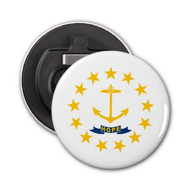 Rhode Island State Flag Bottle Opener (Front)