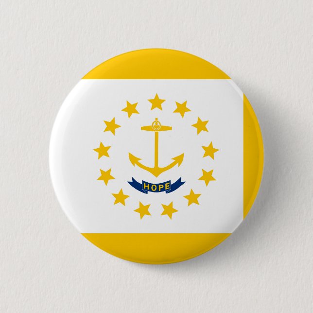 Rhode Island State Flag Design 6 Cm Round Badge (Front)