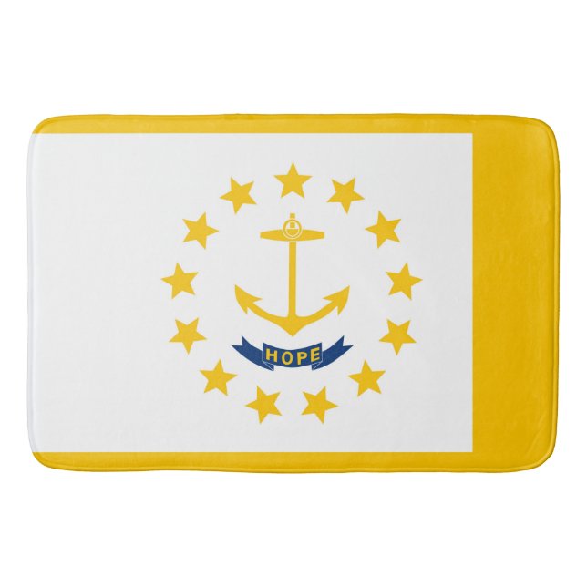 Rhode Island State Flag Design Bath Mat (Front)