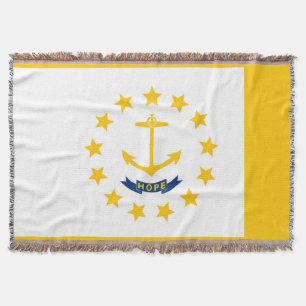Rhode Island State Flag Design Decor Throw Blanket