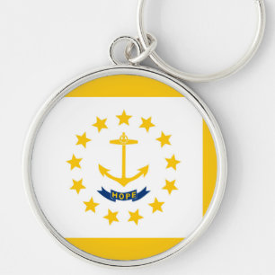 Rhode Island State Flag Design Key Ring