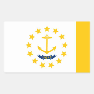 Rhode Island State Flag Design Rectangular Sticker
