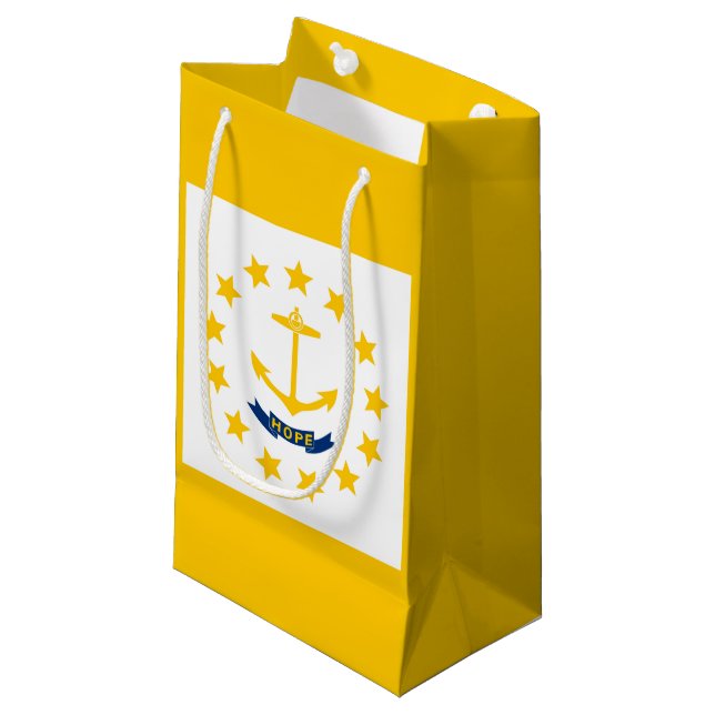 Rhode Island State Flag Design Small Gift Bag (Front Angled)