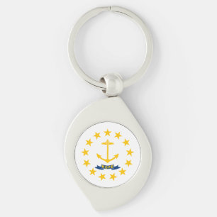 Rhode Island State Flag Key Ring