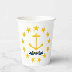 Rhode Island State Flag Paper Cups